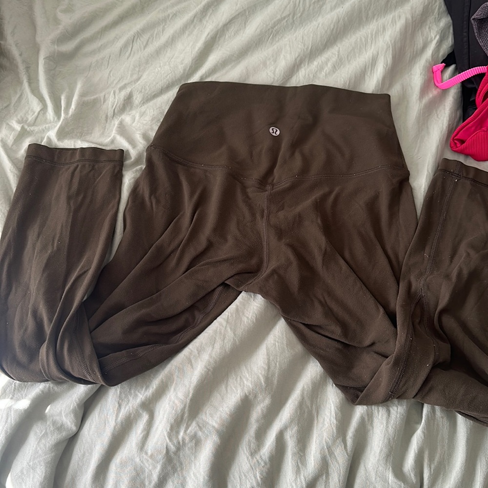 Dark Olive green LULU align cropped leggings